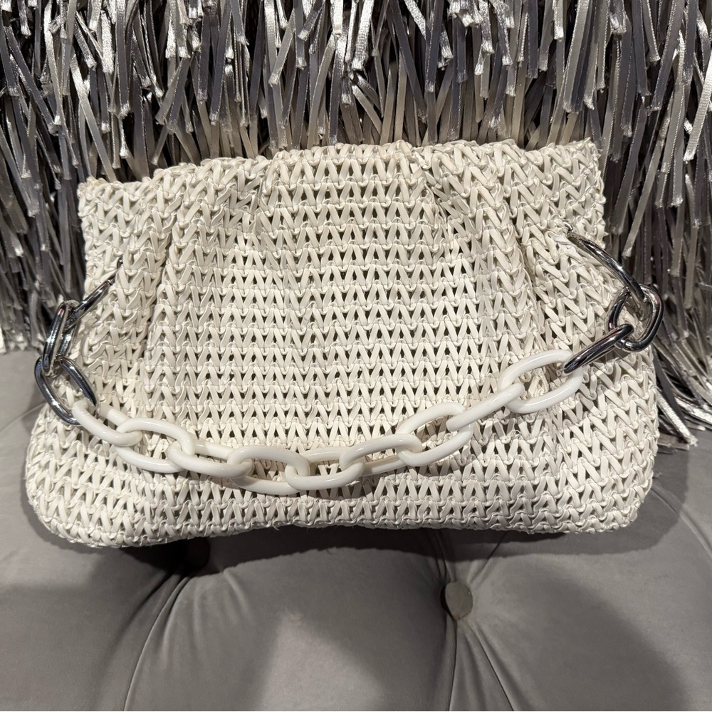 HOUSE OF WANT WHITE BAG Vegan clutch shoulder bag
